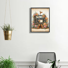 Load image into Gallery viewer, Diamond Painting - Partial Special Shaped - Retro nostalgic flower mailbox (30*40CM)