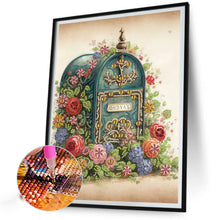 Load image into Gallery viewer, Diamond Painting - Partial Special Shaped - Retro nostalgic flower mailbox (30*40CM)