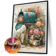 Load image into Gallery viewer, Diamond Painting - Partial Special Shaped - Retro nostalgic flower mailbox (30*40CM)