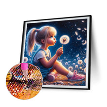 Load image into Gallery viewer, Diamond Painting - Full Round - dandelion girl (30*30CM)