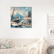 Load image into Gallery viewer, Diamond Painting - Full Round - duck in snow scene (30*30CM)