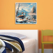 Load image into Gallery viewer, Diamond Painting - Full Round - duck in snow scene (30*30CM)