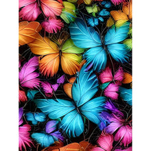 Load image into Gallery viewer, Diamond Painting - Full Round - blue-purple butterfly (30*40CM)