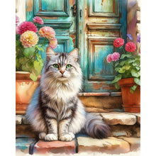 Load image into Gallery viewer, Diamond Painting - Full Round - Retro style cat (40*50CM)