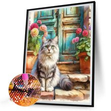 Load image into Gallery viewer, Diamond Painting - Full Round - Retro style cat (40*50CM)
