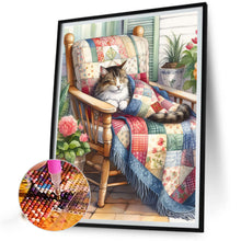 Load image into Gallery viewer, Diamond Painting - Full Round - Retro style¡¤laid-back cat (40*50CM)