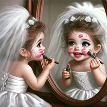 Load image into Gallery viewer, Diamond Painting - Full Square - girl with makeup (30*30CM)