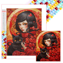 Load image into Gallery viewer, Diamond Painting - Full Square - cat girl (40*50CM)