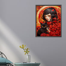 Load image into Gallery viewer, Diamond Painting - Full Square - cat girl (40*50CM)