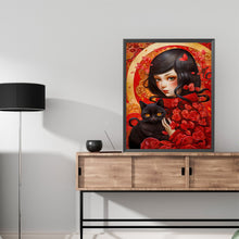 Load image into Gallery viewer, Diamond Painting - Full Square - cat girl (40*50CM)