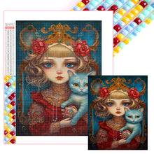 Load image into Gallery viewer, Diamond Painting - Full Square - cat girl (40*50CM)