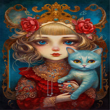 Load image into Gallery viewer, Diamond Painting - Full Square - cat girl (40*50CM)