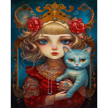 Load image into Gallery viewer, Diamond Painting - Full Square - cat girl (40*50CM)