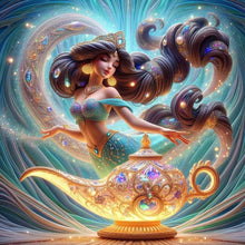 Load image into Gallery viewer, Diamond Painting - Full Round - Glowing Princess Jasmine (40*40CM)