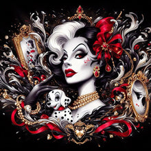 Load image into Gallery viewer, Diamond Painting - Full Round - Villain-Black and White Witch Cruella (40*40CM)