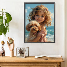 Load image into Gallery viewer, Diamond Painting - Full Round - seaside girl (30*40CM)