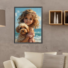 Load image into Gallery viewer, Diamond Painting - Full Round - seaside girl (30*40CM)
