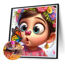 Load image into Gallery viewer, Diamond Painting - Full Round - big head girl (30*30CM)