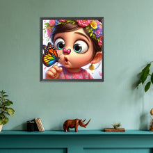 Load image into Gallery viewer, Diamond Painting - Full Round - big head girl (30*30CM)