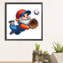 Load image into Gallery viewer, Diamond Painting - Full Round - baseball catcher gnome (30*30CM)