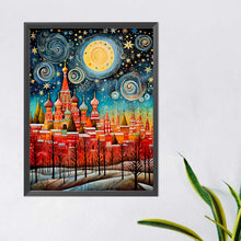 Load image into Gallery viewer, Diamond Painting - Full Round - starry sky town scenery (40*50CM)