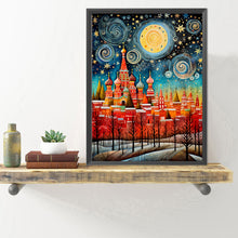 Load image into Gallery viewer, Diamond Painting - Full Round - starry sky town scenery (40*50CM)