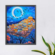 Load image into Gallery viewer, Diamond Painting - Full Round - blue starry night town (40*50CM)