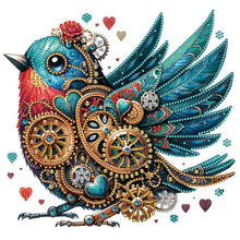 Load image into Gallery viewer, Diamond Painting - Partial Special Shaped - Steampunk style mechanical bluebird (30*30CM)