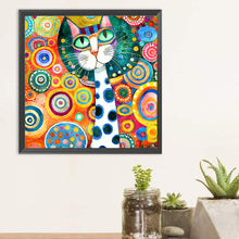 Load image into Gallery viewer, Diamond Painting - Full Round - abstract cat (30*30CM)