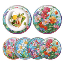 Load image into Gallery viewer, 4Pcs Diamond Painting Coasters Flower Animal DIY Art Coaster Art Craft Supplies