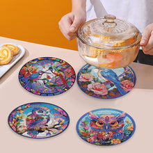Load image into Gallery viewer, 4Pcs Diamond Painting Coasters Flower Animal DIY Art Coaster Art Craft Supplies
