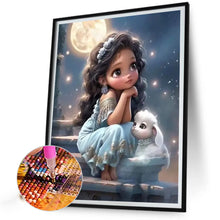 Load image into Gallery viewer, Diamond Painting - Full Round - girl and lamb (50*60CM)