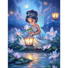 Load image into Gallery viewer, Diamond Painting - Full Round - butterfly girl lighting up (50*60CM)