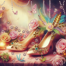 Load image into Gallery viewer, Diamond Painting - Partial Special Shaped - Fantasy Feather High Heels (30*30CM)