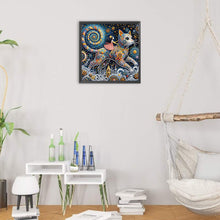 Load image into Gallery viewer, Diamond Painting - Partial Special Shaped - World Cat Day Children¡¯s Fantasy Journey (30*30CM)