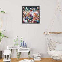 Load image into Gallery viewer, Diamond Painting - Partial Special Shaped - World Cat Day: Childlike Fantasy (30*30CM)