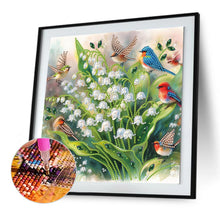Load image into Gallery viewer, Diamond Painting - Partial Special Shaped - flowers, bells, flowers, birds (30*30CM)