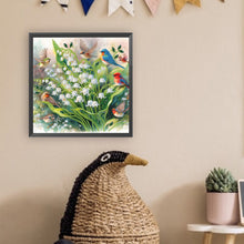 Load image into Gallery viewer, Diamond Painting - Partial Special Shaped - flowers, bells, flowers, birds (30*30CM)