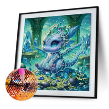Load image into Gallery viewer, Diamond Painting - Partial Special Shaped - green crystal dragon (30*30CM)
