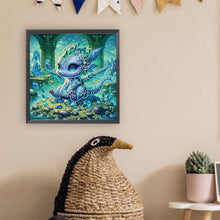 Load image into Gallery viewer, Diamond Painting - Partial Special Shaped - green crystal dragon (30*30CM)