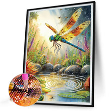 Load image into Gallery viewer, Diamond Painting - Partial Special Shaped - pond dragonfly (30*40CM)