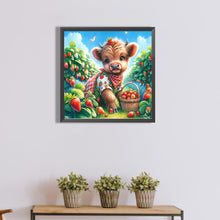Load image into Gallery viewer, Diamond Painting - Full Round - Strawberry Garden Cow (40*40CM)