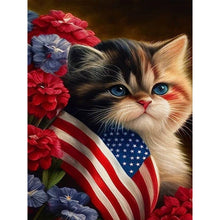 Load image into Gallery viewer, Diamond Painting - Full Square - flag cat cat (30*40CM)