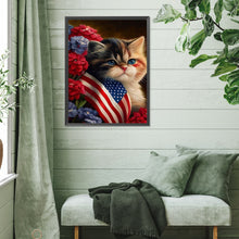 Load image into Gallery viewer, Diamond Painting - Full Square - flag cat cat (30*40CM)