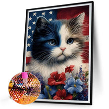Load image into Gallery viewer, Diamond Painting - Full Square - flag cat cat (30*40CM)