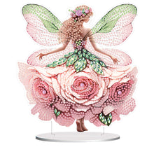 Load image into Gallery viewer, Acrylic Rose Elf 5D DIY Diamond Painting Ornaments Kit for Home Desktop Decor