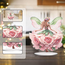 Load image into Gallery viewer, Acrylic Rose Elf 5D DIY Diamond Painting Ornaments Kit for Home Desktop Decor