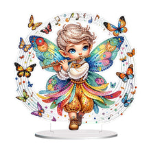 Load image into Gallery viewer, Acrylic Flute Butterfly Boy 5D DIY Diamond Art Diamond Painting Desktop Ornament