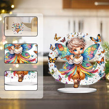Load image into Gallery viewer, Acrylic Flute Butterfly Boy 5D DIY Diamond Art Diamond Painting Desktop Ornament