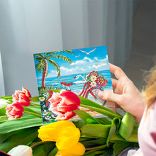 Load image into Gallery viewer, 8Pcs Special Shape Summer Beach Diamond Art Greeting Cards Gifts for Kids Adults